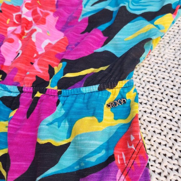 Roxy Hawaiian Floral One Shoulder Dress Medium - Picture 4 of 9